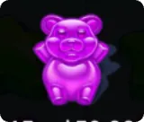 Paarse gummy bear