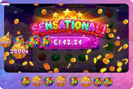 Free Spins Sweet Bonanza 2500 met totaal multiplier