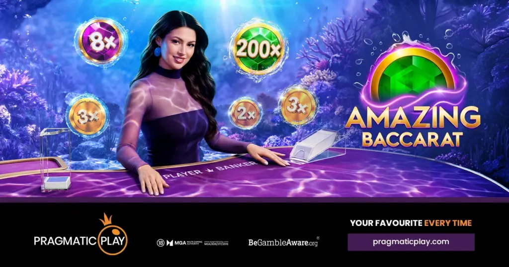 Amazing Baccarat live casino van Pragmatic Play